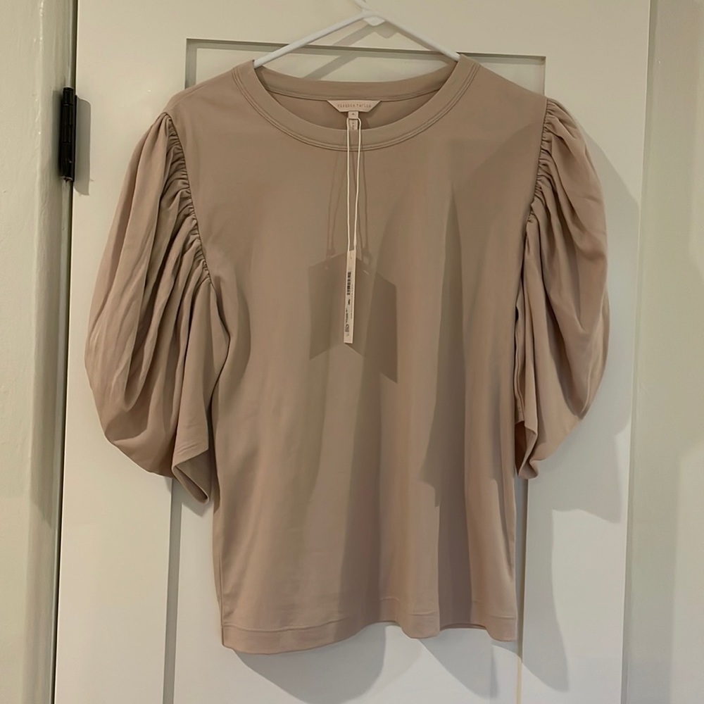 Rebecca Taylor Puff Sleeve T-Shirt Size Small